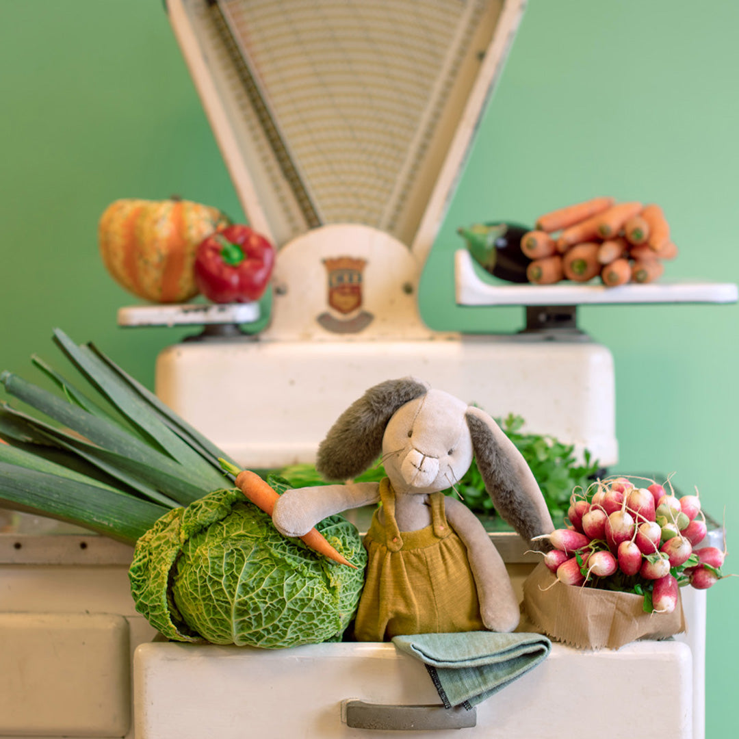 moulin roty knuffelkonijn okergeel - 31 cm | 678023 | 1