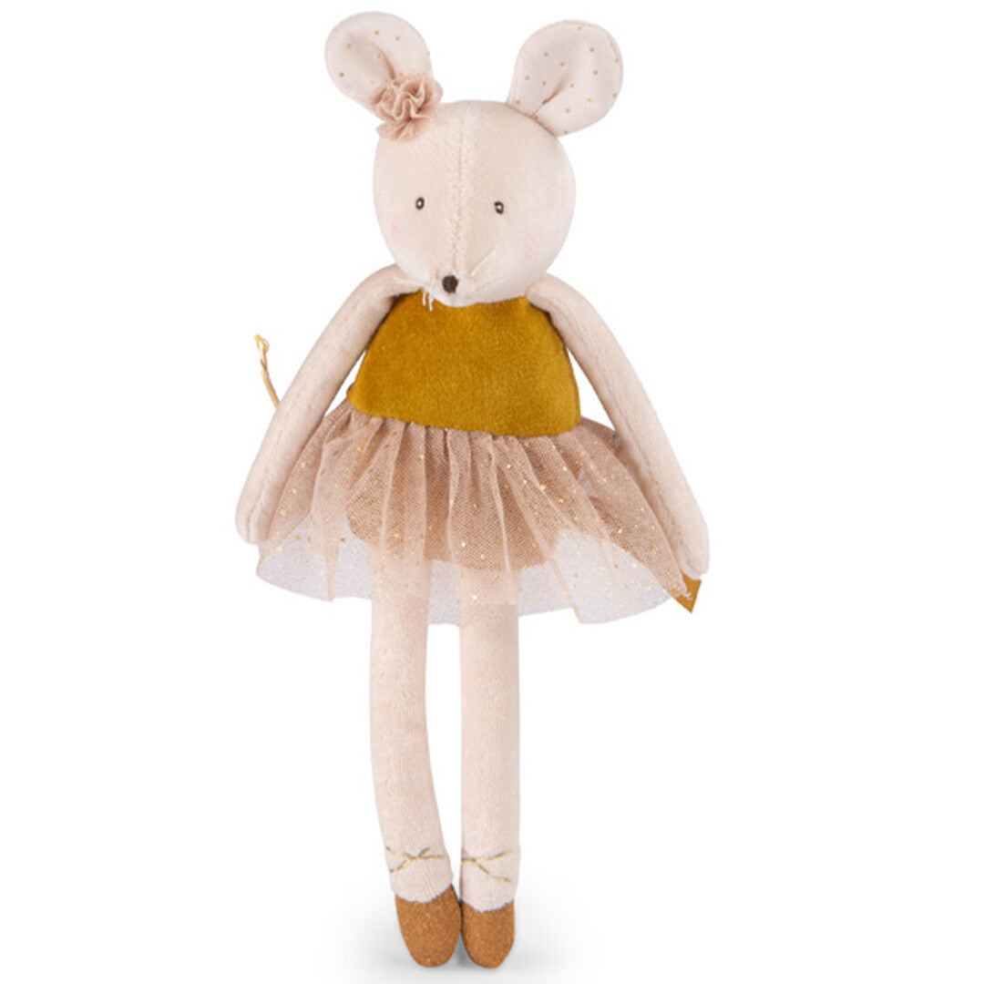 moulin roty knuffelmuis la petite école de danse - goud - 31 cm | 667029 | 4