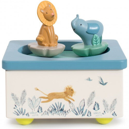 moulin roty muziekdoosje leeuw en olifant | 669105 | 1