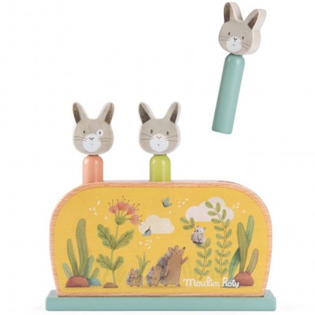 moulin roty pop-up spel trois petits lapins | 678110 | 0