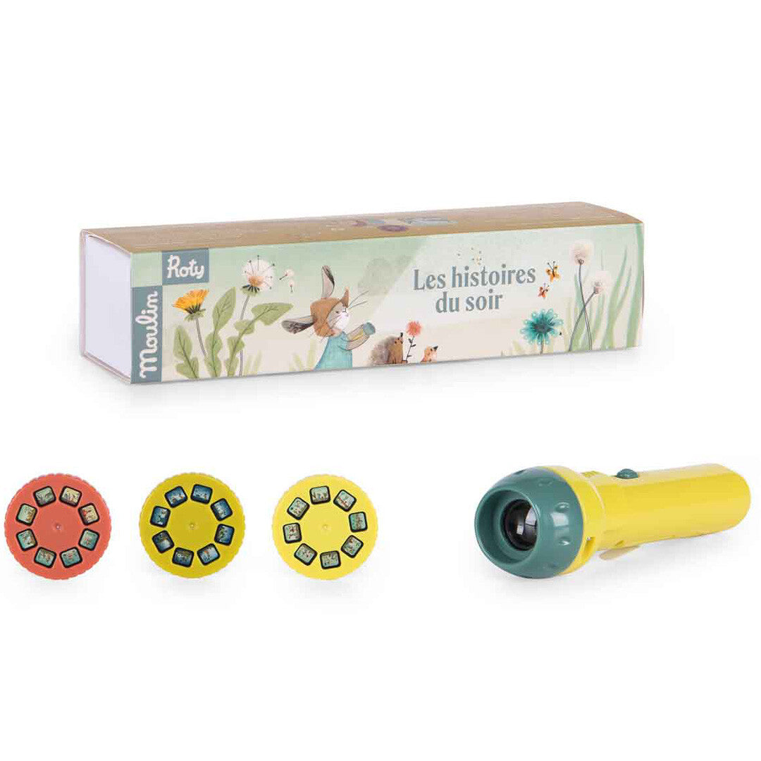 moulin roty projector bedtijdverhalen - trois petits lapins | 678361 | 0