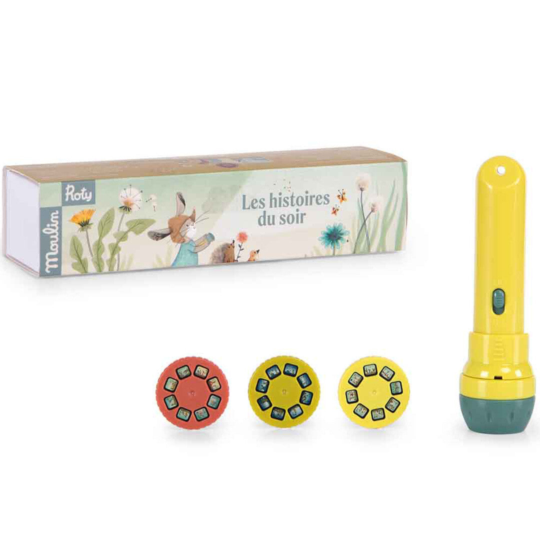 moulin roty projector bedtijdverhalen - trois petits lapins | 678361 | 2