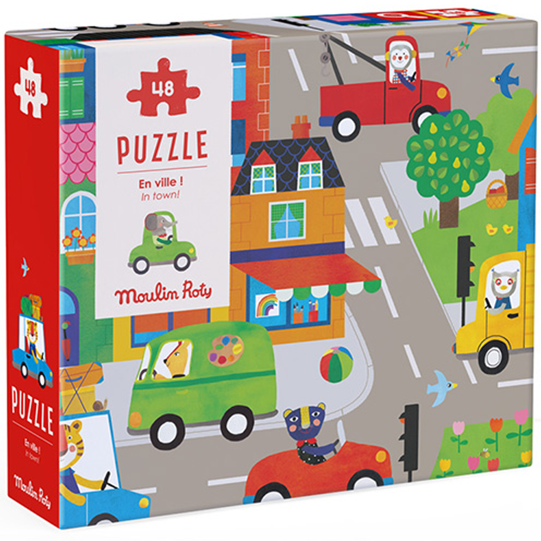 moulin roty puzzel in de stad les popipop - 48st | 661440 | 0