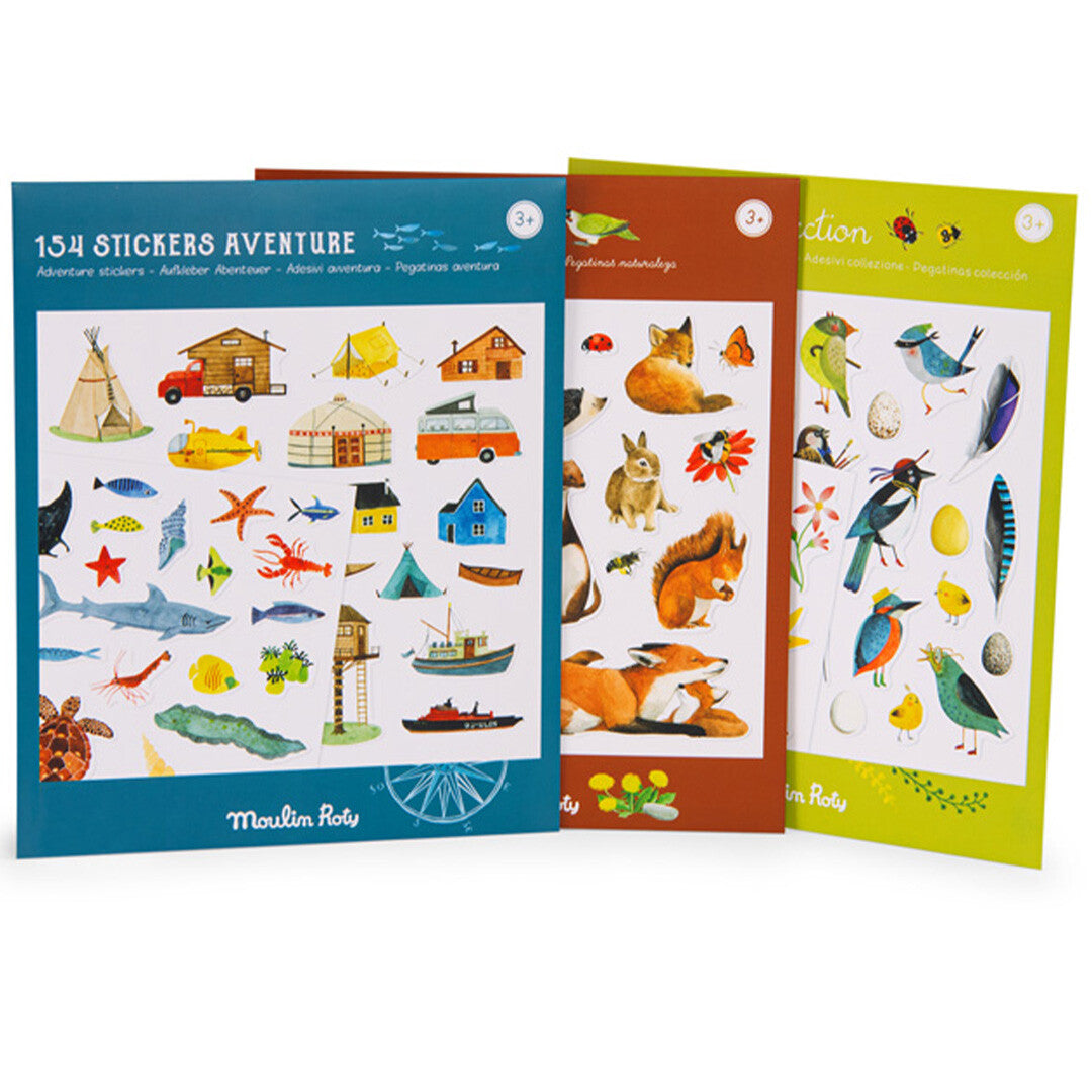 moulin roty stickerset de botanicus - 133st | 712187 | 2