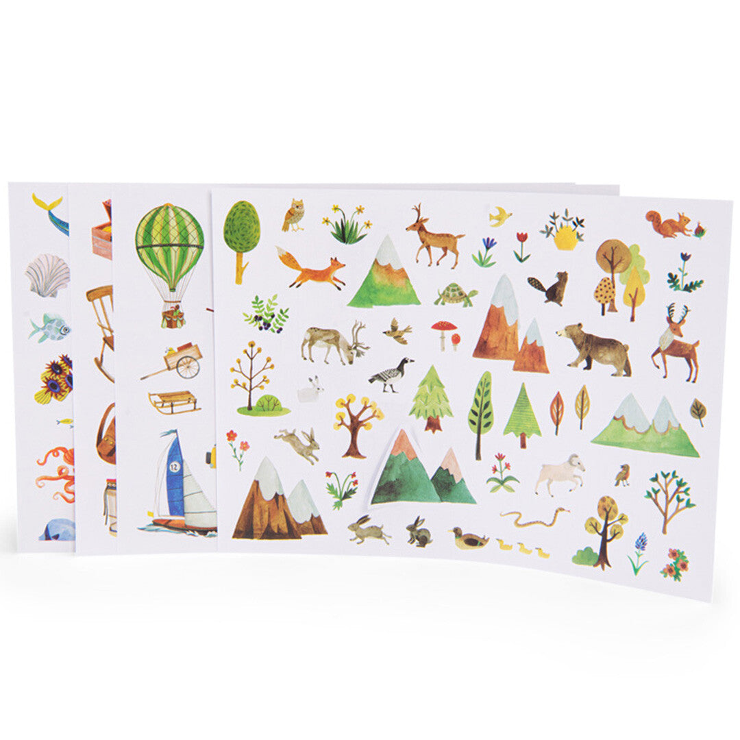moulin roty stickerset de ontdekker le jardin du moulin - 154st | 712186 | 1