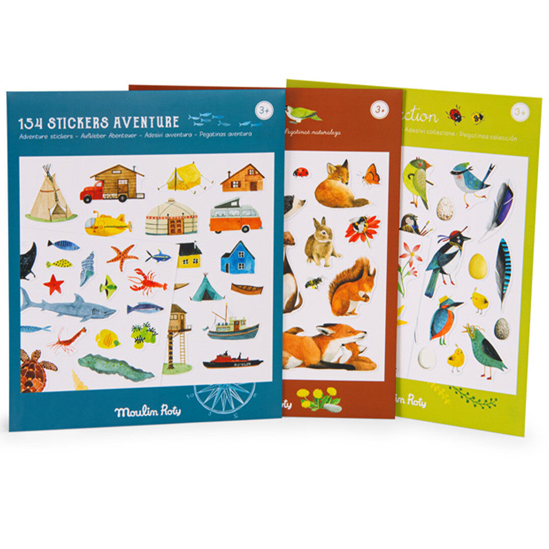 moulin roty stickerset de ontdekker le jardin du moulin - 154st | 712186 | 3