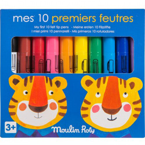 moulin roty uitwasbare viltstiften - 10st | 661612 | 0