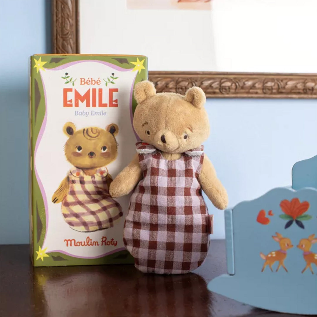 moulin roty knuffelbeer les minouchkas - baby emile - 16 cm | 681034 | 2