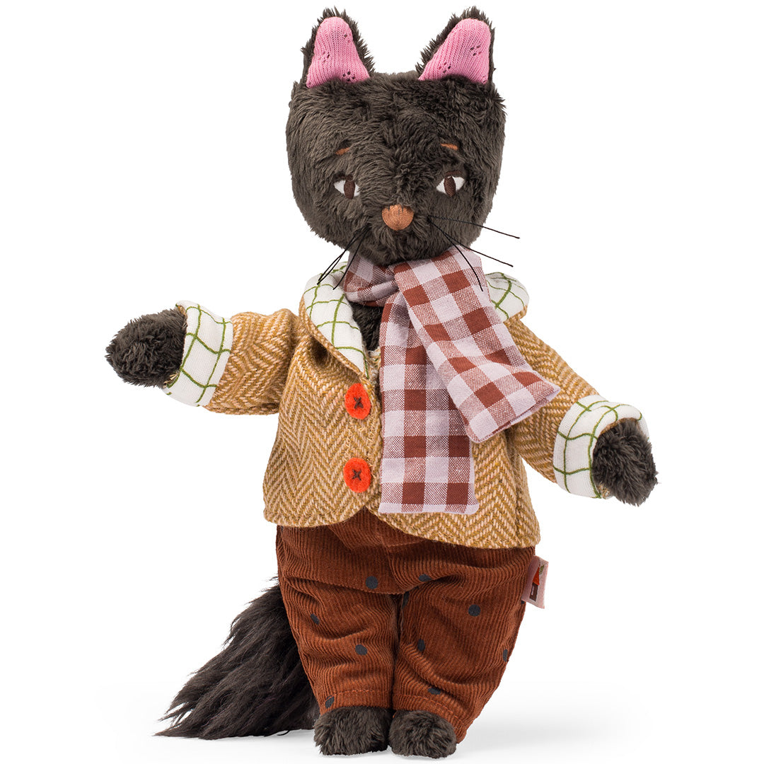 moulin roty knuffelkat les minouchkas - léon - 25,5 cm | 681028 | 3