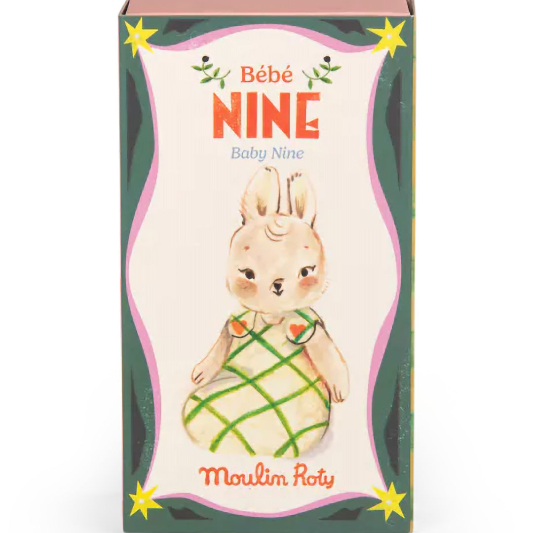moulin roty knuffelkonijn les minouchkas - baby nine - 16 cm | 681032 | 4