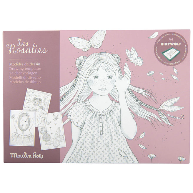 moulin roty tekensjabloon voor tekenbord - kidywolf - les rosalies - 24st | 710629 | 1