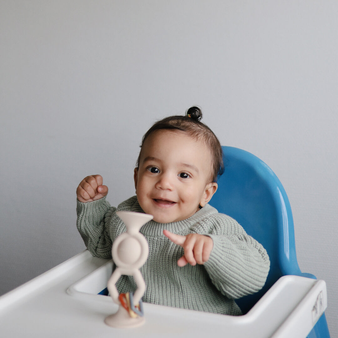 mushie activiteitenspeeltje met zuignap hexapop - blush | 70.091.01 | 1