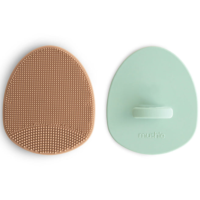 mushie babyborstel anti-berg - natural - cambridge blue - 2st | 70.709.02  | 0