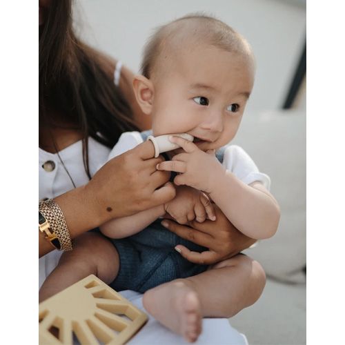 mushie babytandenborstels sand & blue - 2st | 70.013.04 | 2