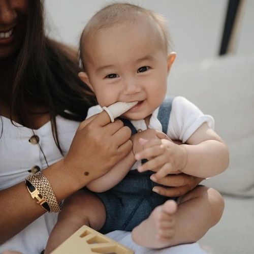 mushie babytandenborstels sand & clay - 2st | 70.013.02 | 3