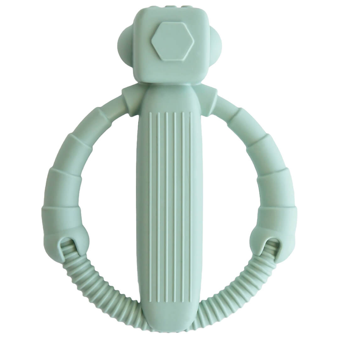 mushie bijtspeelgoed met rammelaar - robot | 70.082.01 | 3