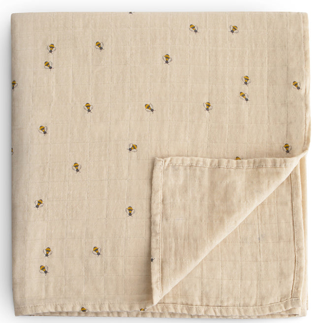 mushie inbakerdoek bees - 120x120 cm | 70.005.29  | 0