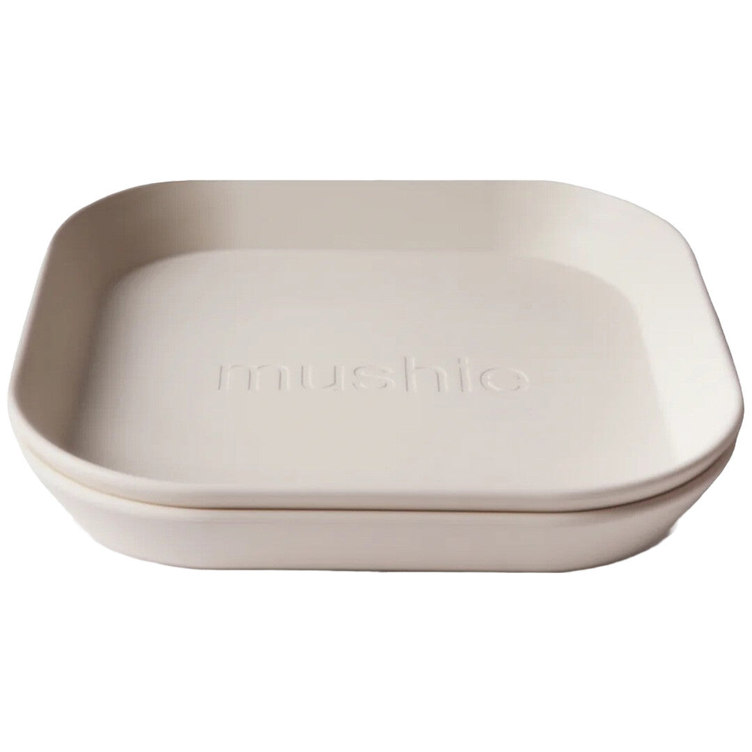 mushie kinderborden vierkant - ivory - 2st | 70.007.03 | 0