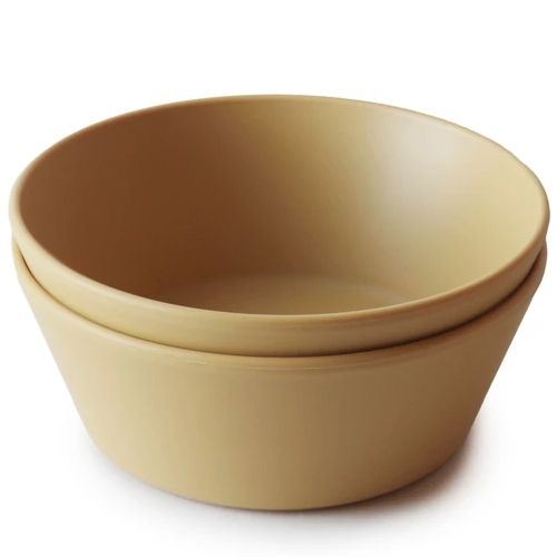 mushie kinderkommen rond - mustard - 2st  | 70.008.06 | 0