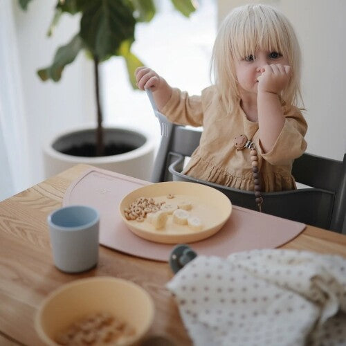 mushie kinderlepel en -vork powder blue | 70.014.11 | 3