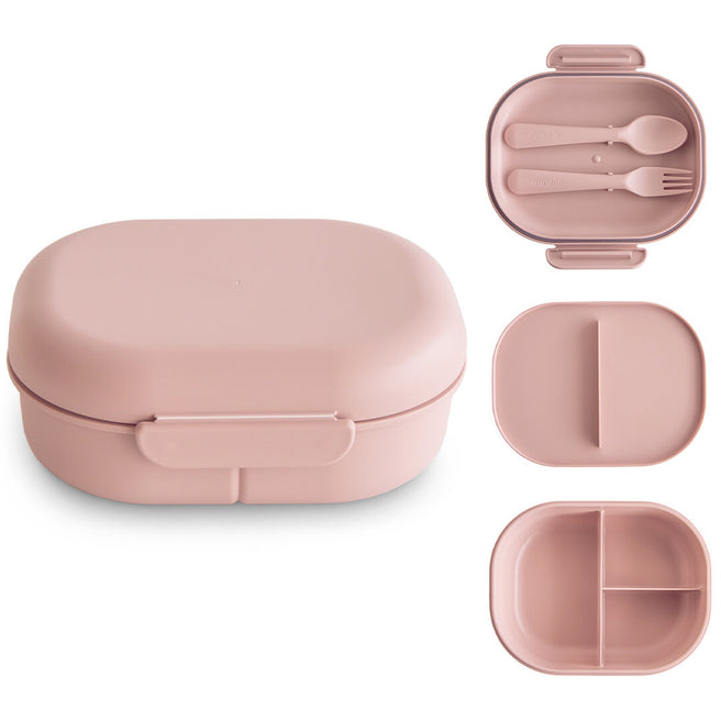mushie lunchbox met bestek - blush | 70.063.01 | 0