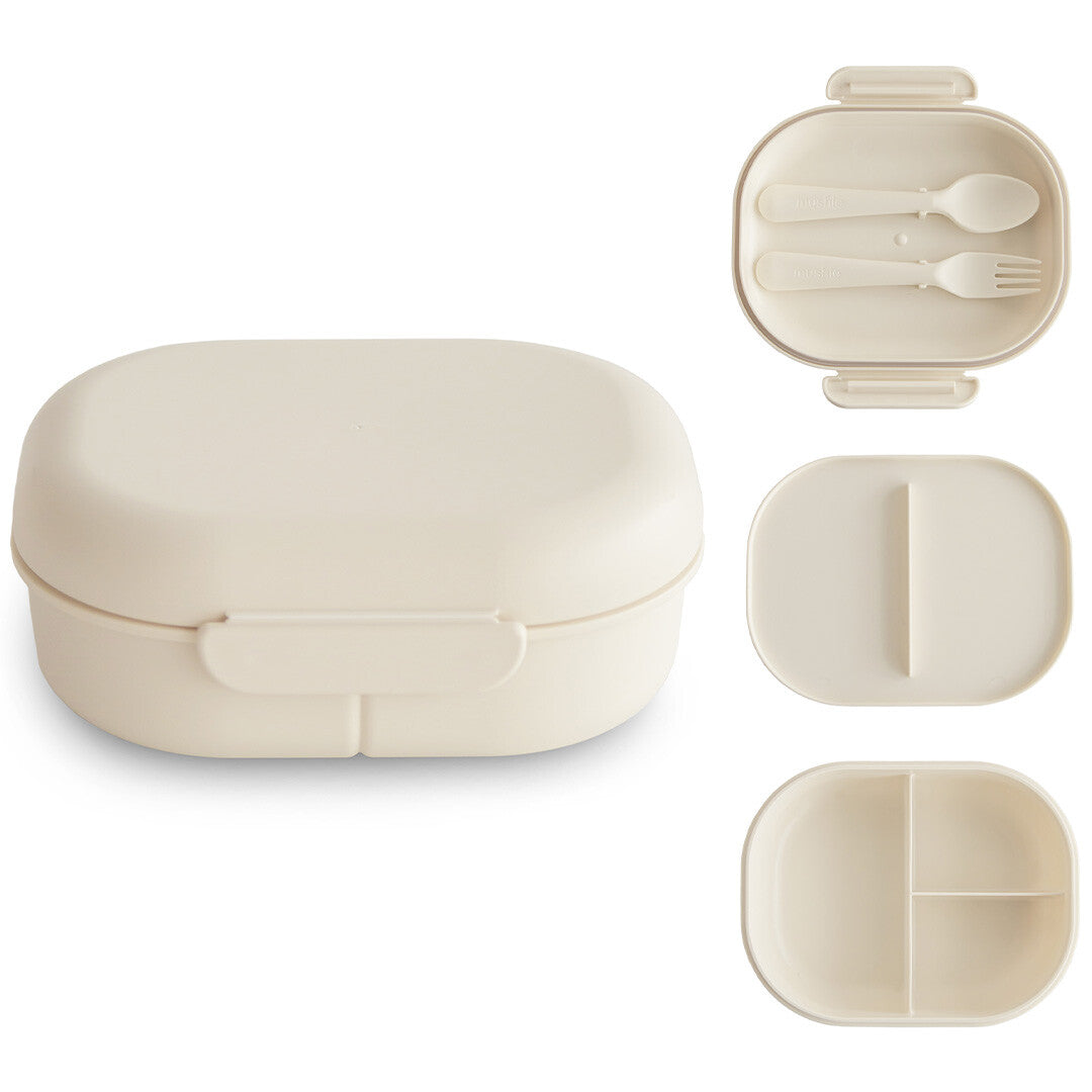 mushie lunchbox met bestek - ivory | 70.063.02 | 0