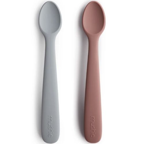 mushie siliconen babylepels stone & cloudy mauve - 2st | 70.016.01 | 0
