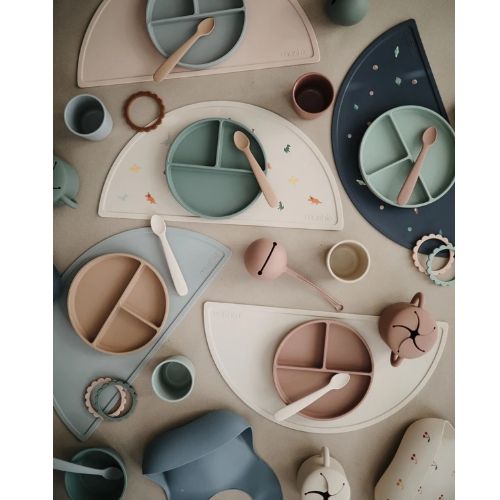 mushie siliconen babylepels stone & cloudy mauve - 2st | 70.016.01 | 1