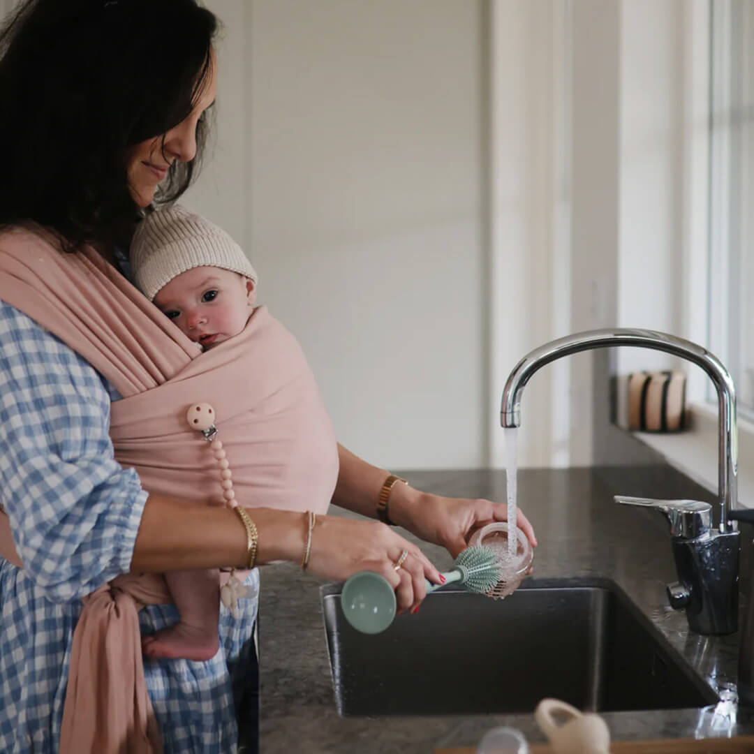 mushie siliconen dubbelzijdige flessenborstel - shifting sand | 70.090.02 | 1