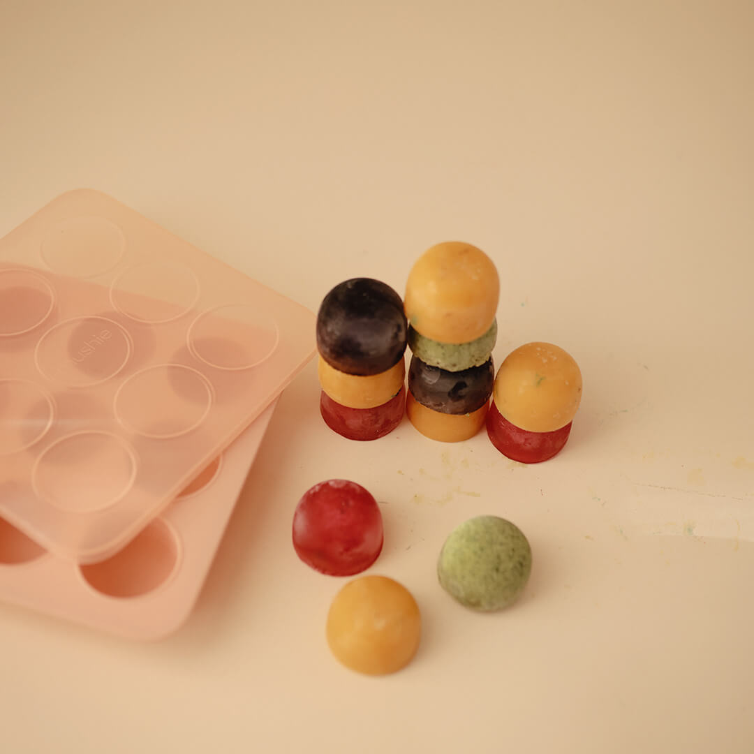 mushie siliconen invriesvorm babyvoeding - 9x45 ml - blush  | 70.081.02  | 2