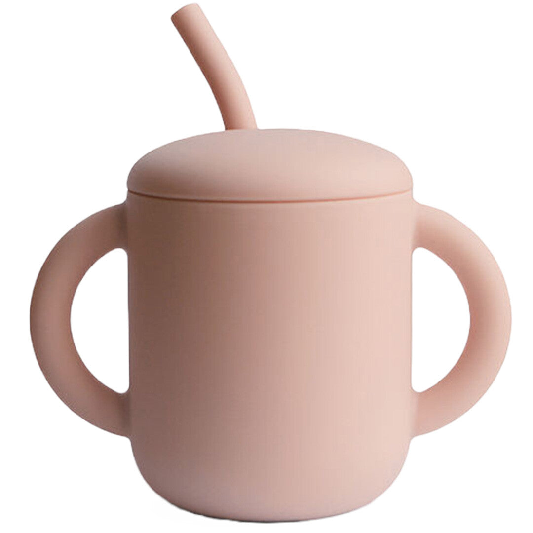 mushie siliconen kinderbeker met rietje - blush  | 70.051.04 | 0