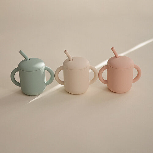 mushie siliconen kinderbeker met rietje - shifting sand  | 70.051.00 | 3