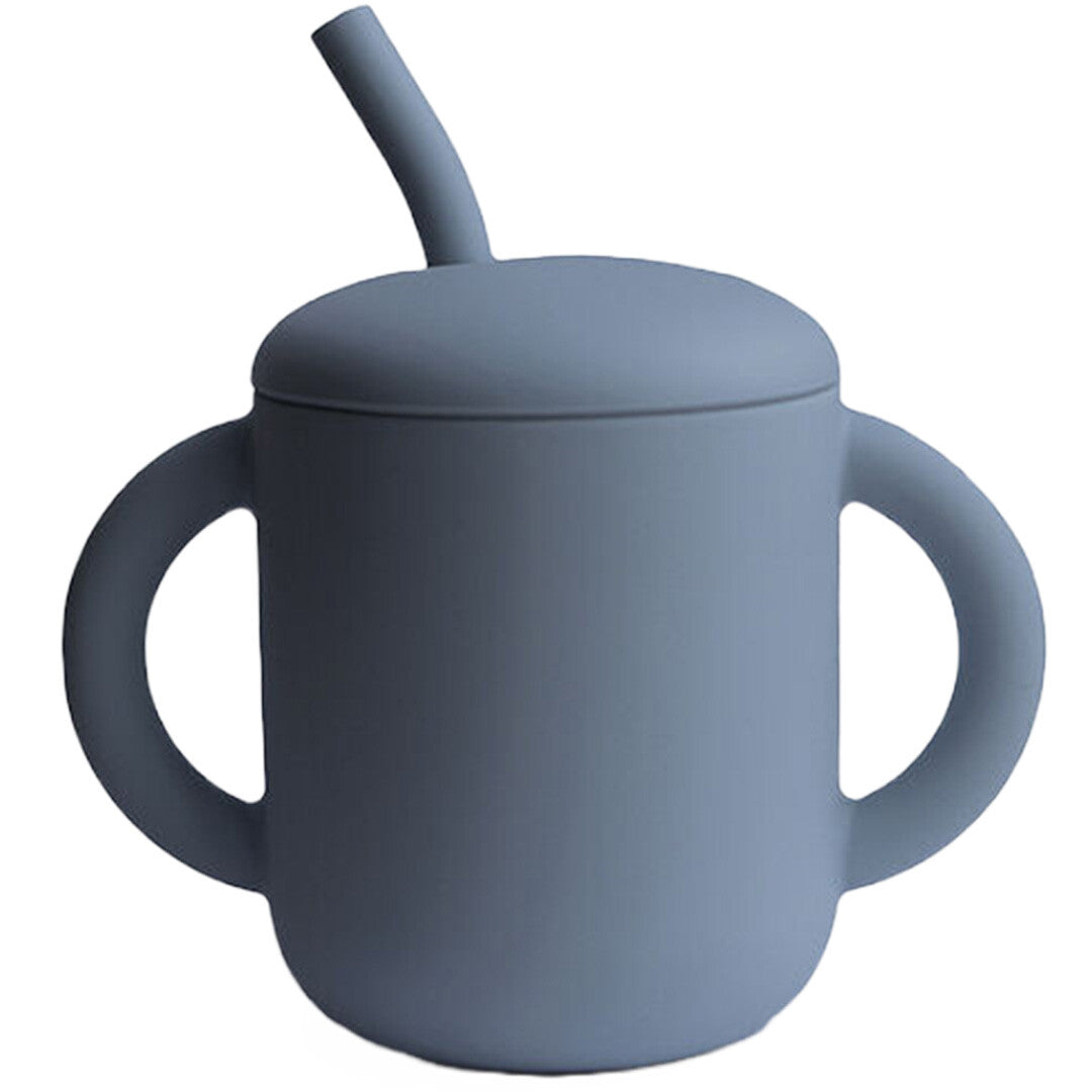 mushie siliconen kinderbeker met rietje - tradewinds  | 70.051.02 | 0