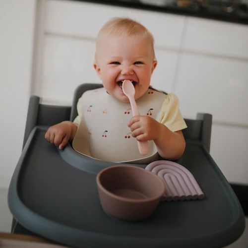 mushie siliconen kinderkom met zuignap - dried thyme | 70.018.11 | 4