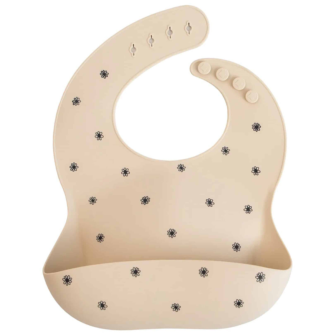 mushie siliconen slabbetje black daisy | 70.002.26 | 0