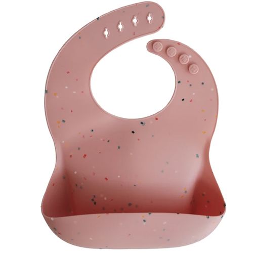mushie siliconen slabbetje roze confetti | 70.002.16 | 0