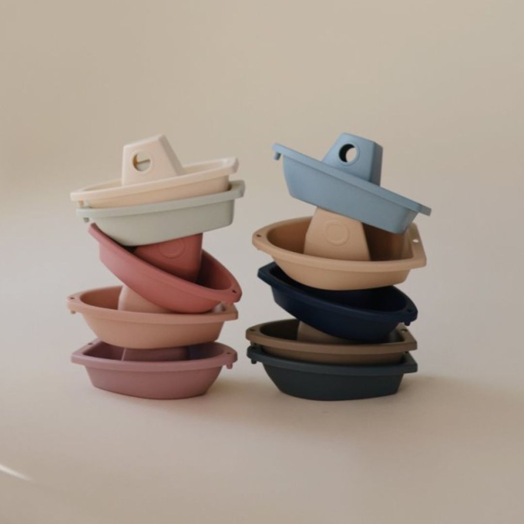 mushie stapelbare badbootjes ocean - 5st | 70.070.04 | 1