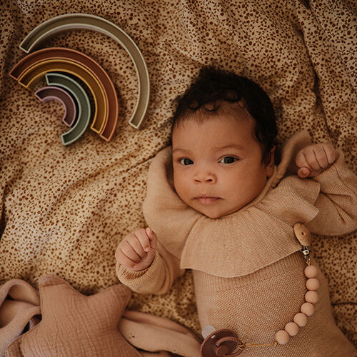 mushie stapeltoren rainbow - tropical | 70.052.01 | 4