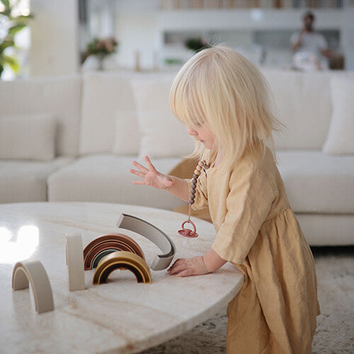 mushie stapeltoren rainbow - tropical | 70.052.01 | 7