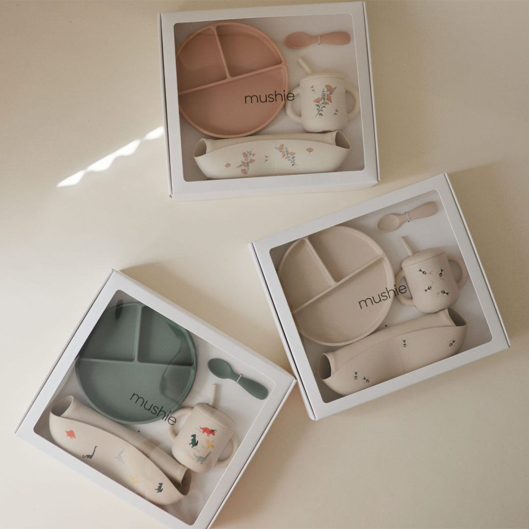 mushie giftbox siliconen servies - bees | 70.999.200 | 2