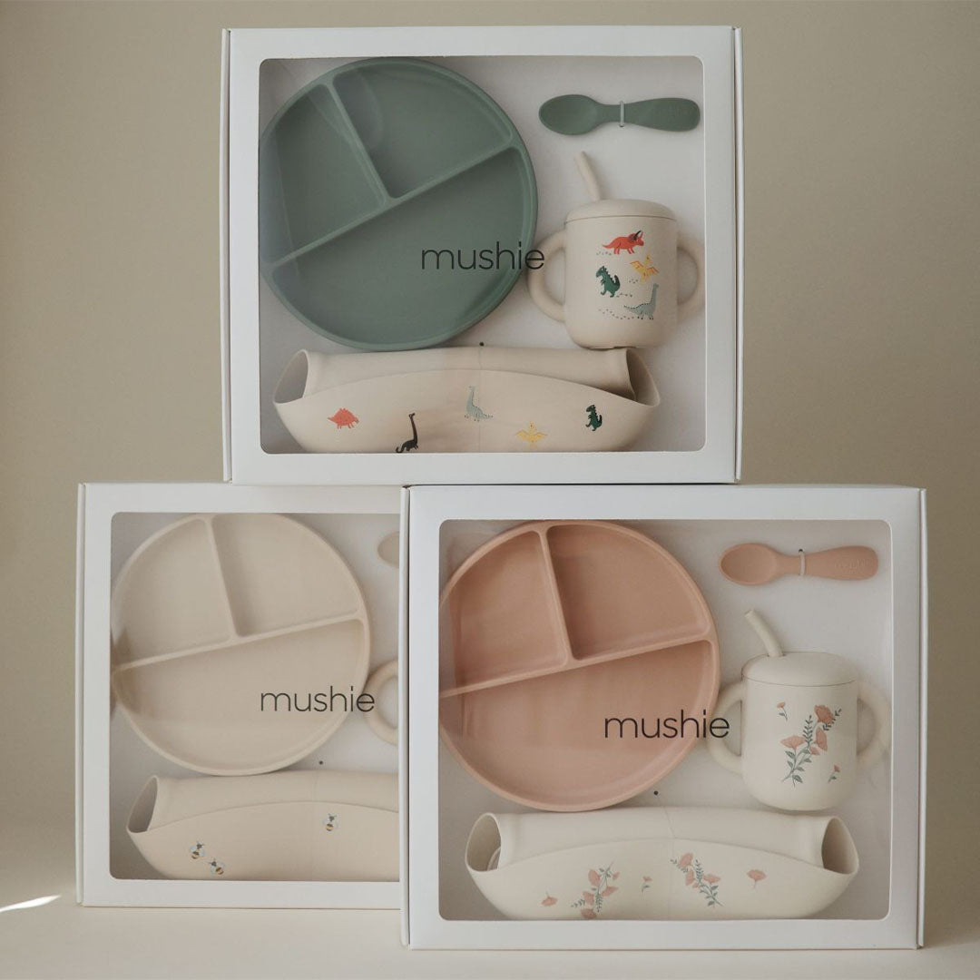 mushie giftbox siliconen servies - bees | 70.999.200 | 3