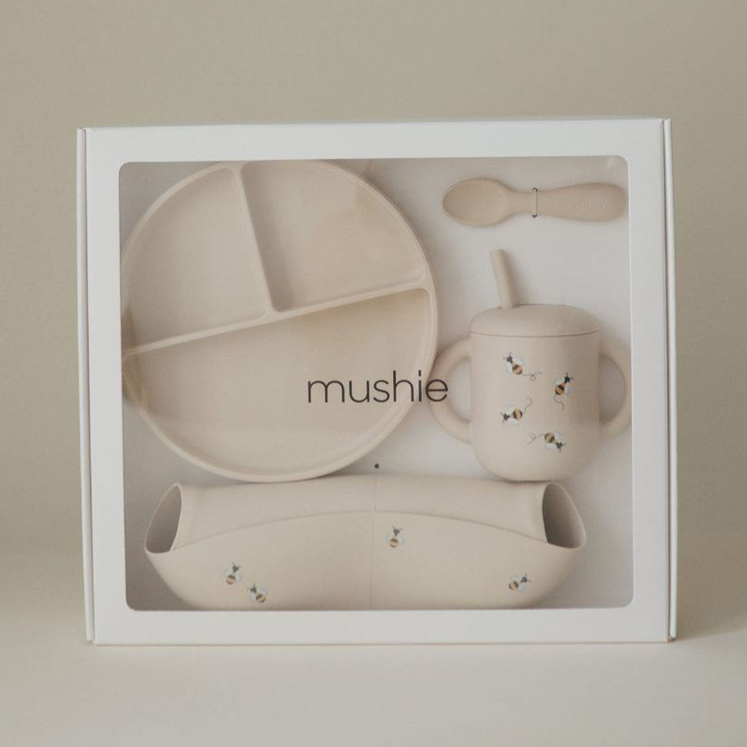 mushie giftbox siliconen servies - bees | 70.999.200 | 4