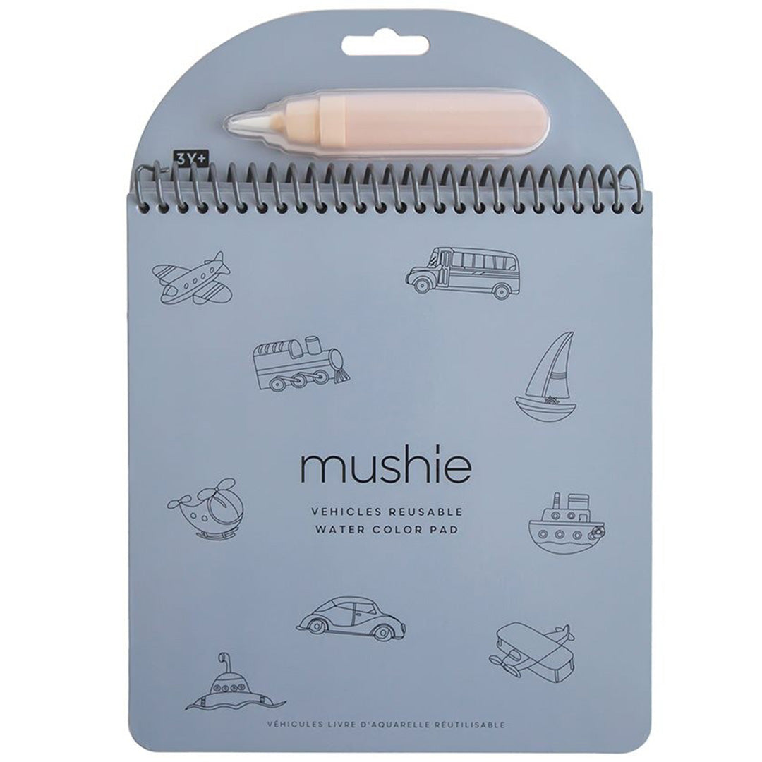 mushie herbruikbaar waterkleurboek - voertuigen | 70.079.51 | 1