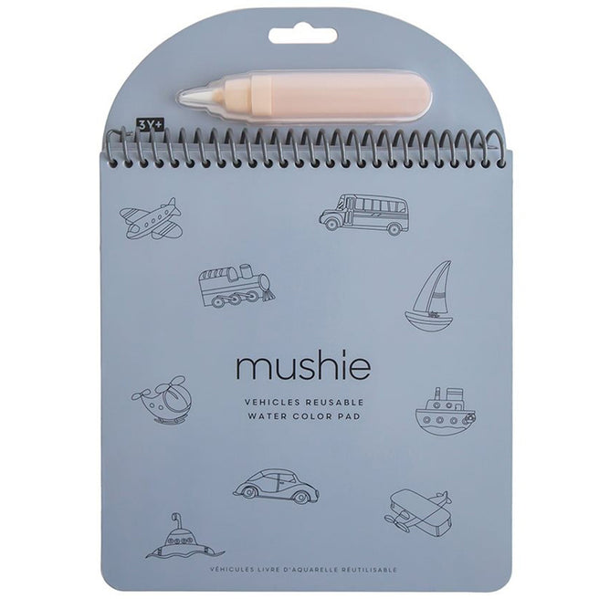 mushie herbruikbaar waterkleurboek - voertuigen | 70.079.51 | 1