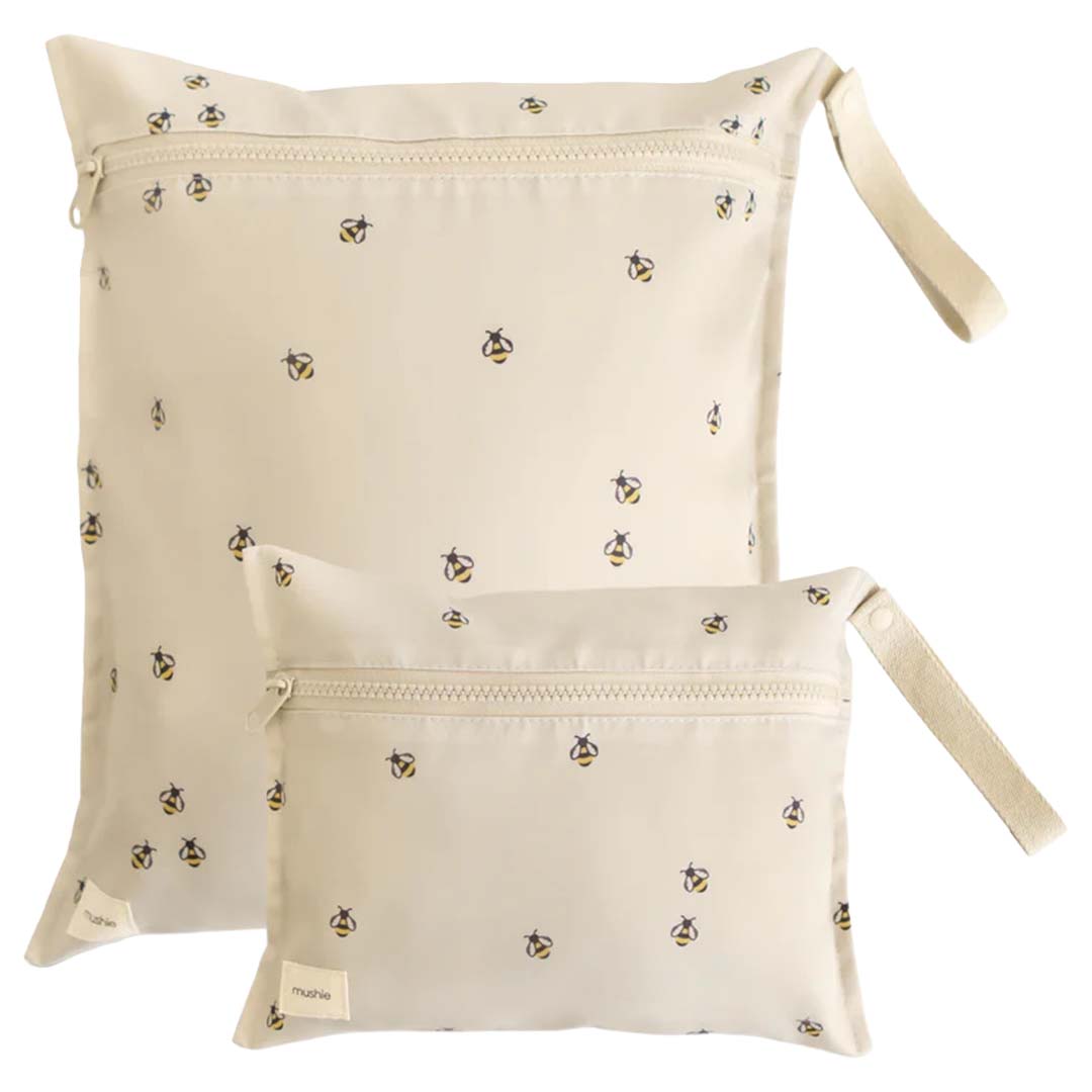 mushie waterproof opbergzak - bees - 2st | 70.086.06 | 1