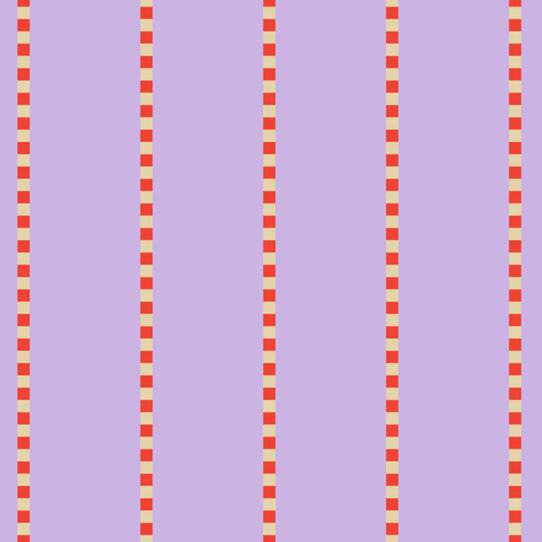 ole inpakpapier pyjama stripes - lily - vanilla - poppy red - 3 m | 10KA63770C | 2