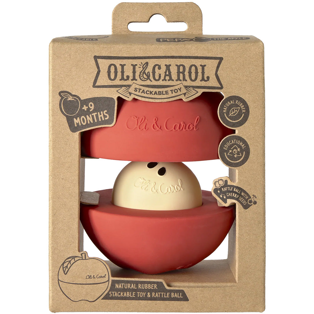 oli & carol 3-in-1 speelbal appel | L-PUZZLE-BOX-APPLE | 15
