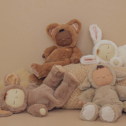 olli ella lappenpop cozy dinkum doll - mousy pickle - 32 cm  | OEKTOY-CDD-MO-O | 3