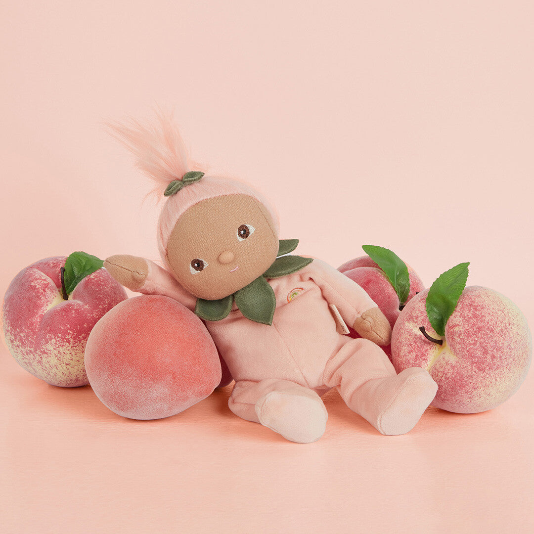 olli ella lappenpop dinky dinkum doll - peggy peach - 22 cm  | OEKTOY-DKY-PP-O | 3