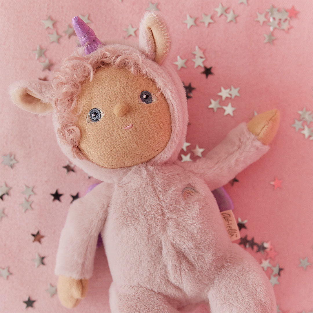 olli ella lappenpop dinky dinkum doll - una unicorn - 22 cm | OETDDA-DIN-UN-O | 1
